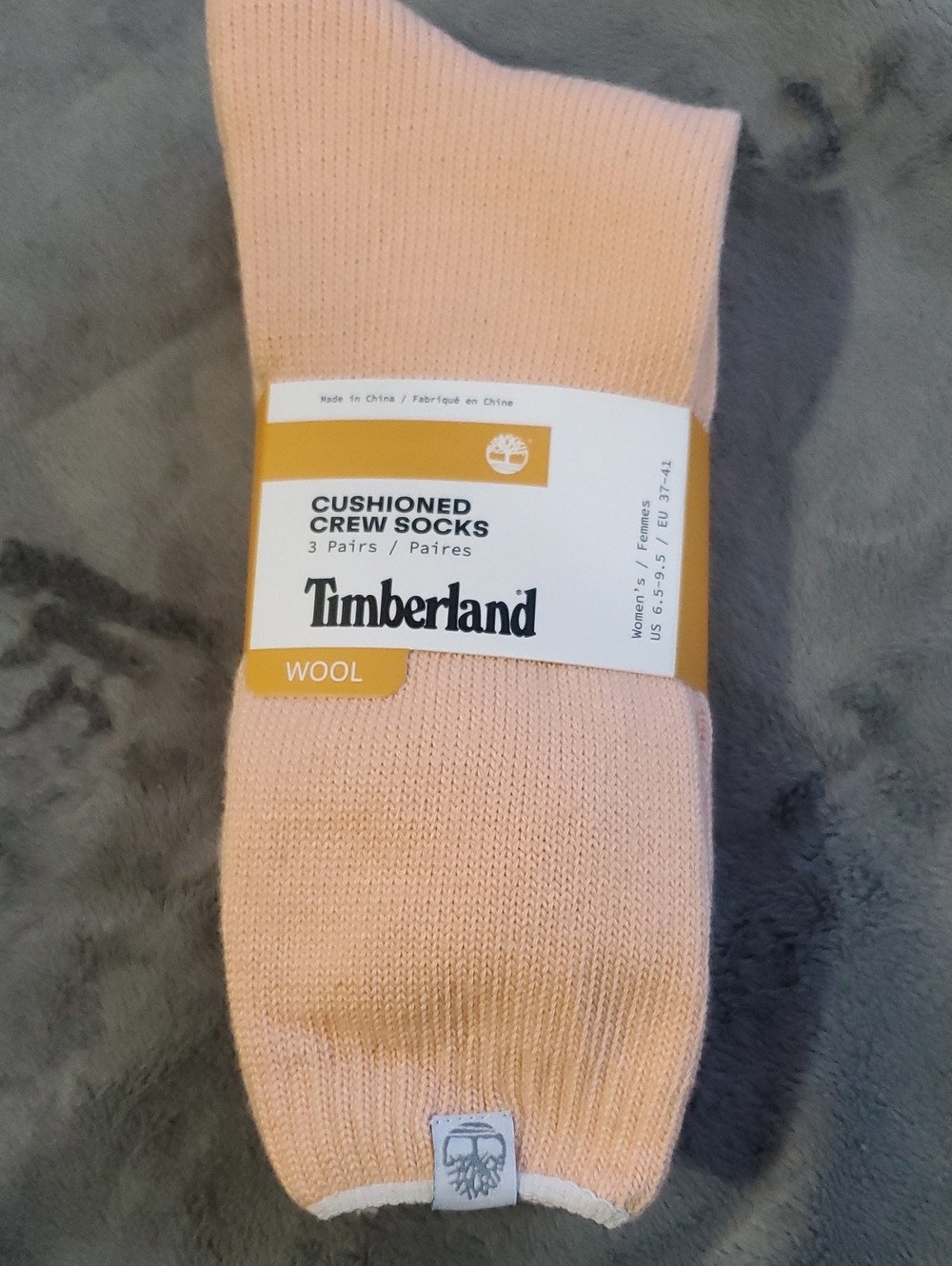 Timberland Cushioned Half Calf Wool Socks - Peach